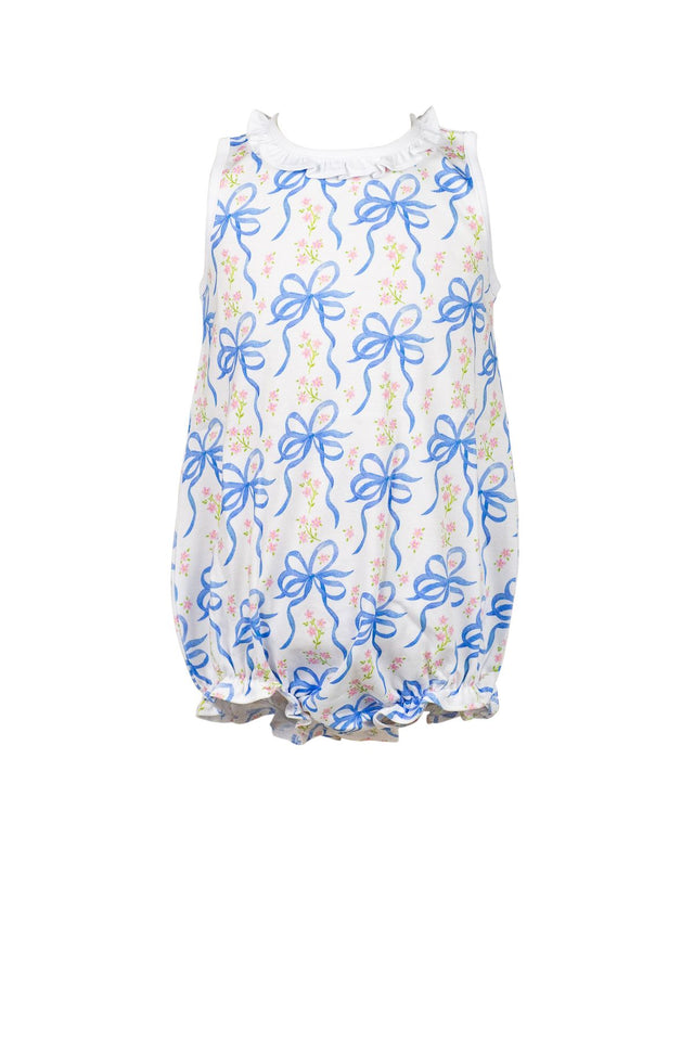 Proper Peony Girls White Bayleigh Shadow Bow Dress